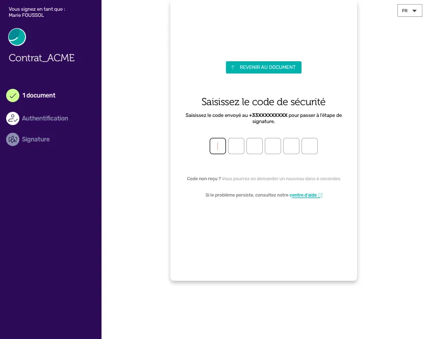 Authentification par code