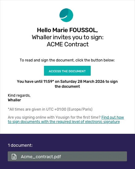 Invitation Email