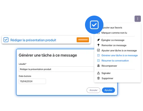 IA - Générer une tâche à ce message