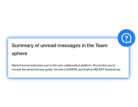 AI - Summary of unread messages in the Team sphere