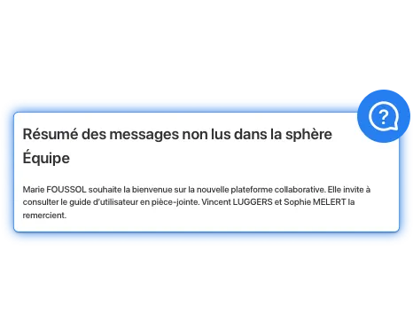 IA - Résumé des messages non lus dans la sphère Équipe