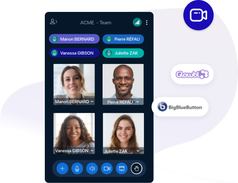 Organize video conferences directly from your Whaller collaboration platform.